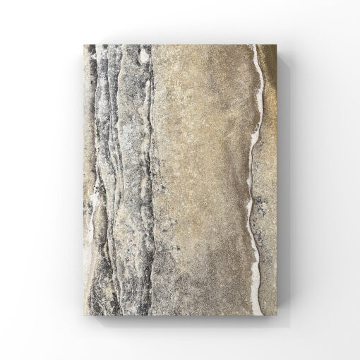 Detailfotografie von gelb-grauem Sandstein