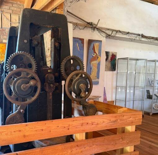 Historische Säge Altes Sägewerk Mittelmühle Bellheim ©Christina Rasimus