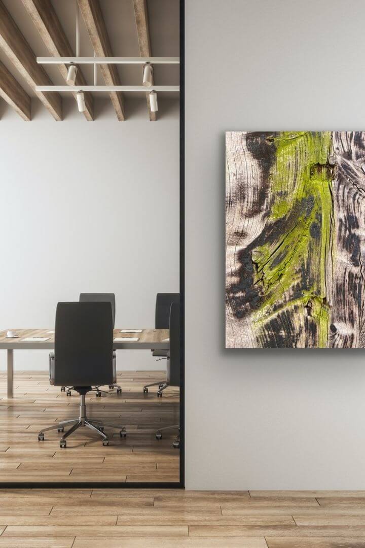 Fotografie Holzzaun in Arbeitsraum | Naturkunst für Unternehmen