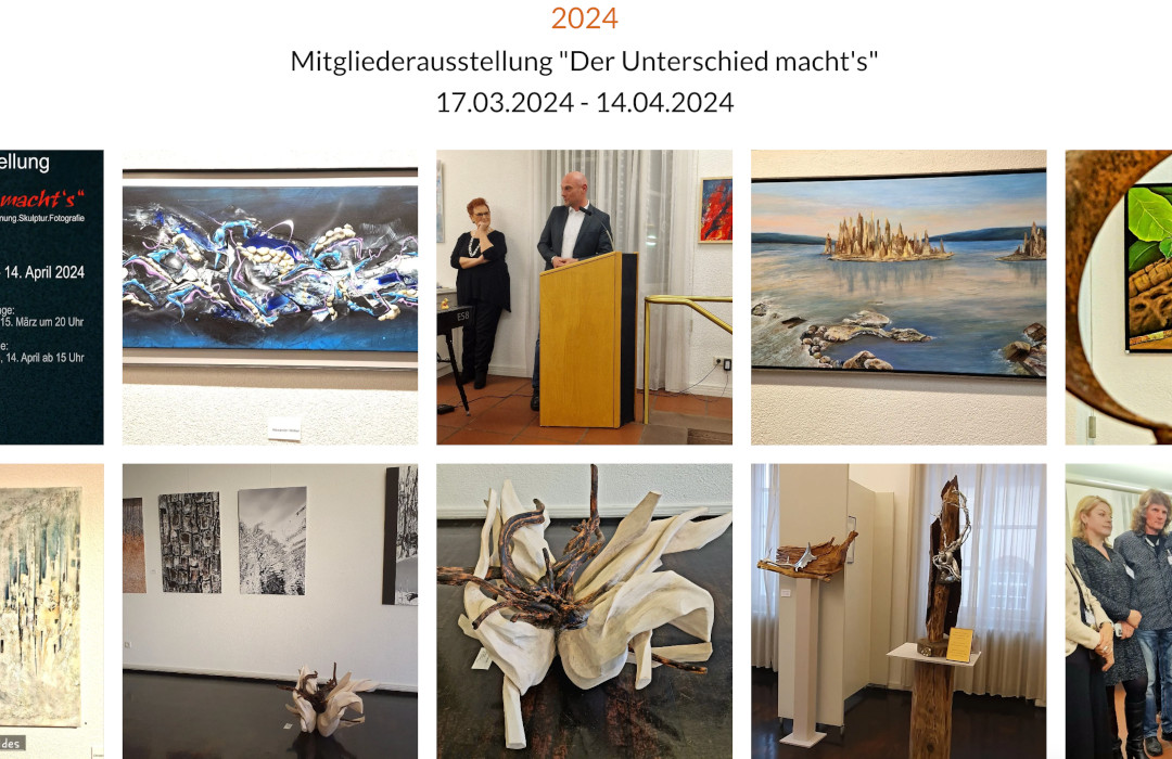 Rückblick zur Mitgliederausstellung des Kunstvereins Wörth 2024 Rückblick zur Mitgliederausstellung des Kunstvereins Wörth 2024